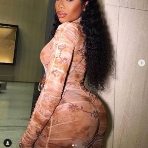 I.AM.GIA Brown Amara Ruched Dress